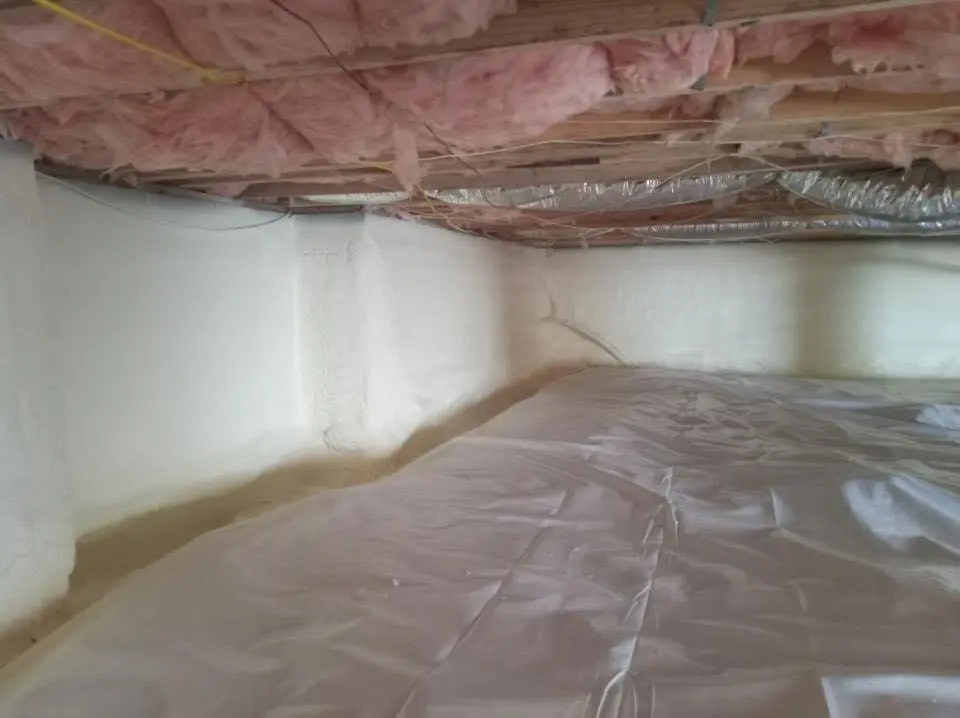 Crawl space encapsulation with closed-cell spray foam for Metal Roof Coating in Grand Forks